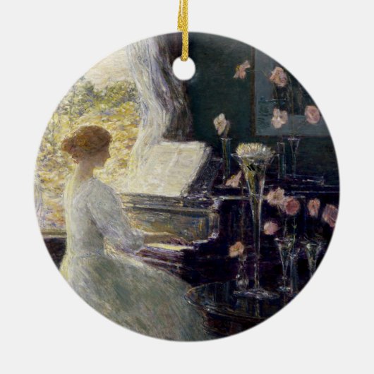 Die Sonata von Frederick Childe Hassam Keramik Ornament (Hinten)