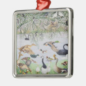 Die sonderbare Ente Ornament Aus Metall (Links)