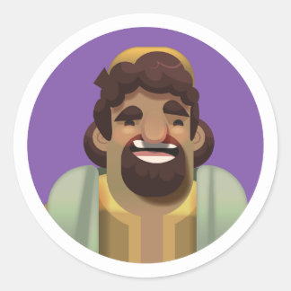 Die Songaufkleber der Hirte: Jakob Runder Aufkleber