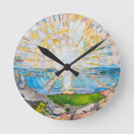 Die Sonne 1909 | Edvard Munch | Runde Wanduhr