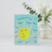 Die Sonne am Himmel Postkarte (Stehend Vorderseite)