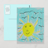 Die Sonne am Himmel Postkarte (Vorne/Hinten)