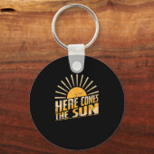 Die Sonne am Horizont kommt hier zur Sonne Schlüsselanhänger (Vorderseite)