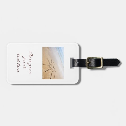 Die Sonne am Strand Gepäckanhänger (Vorderseite horizontal)