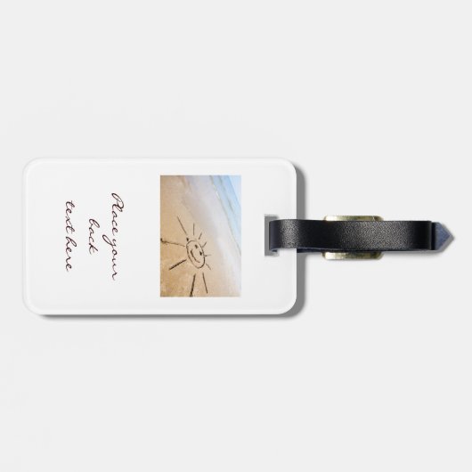 Die Sonne am Strand Gepäckanhänger (Rückseite horizontal)