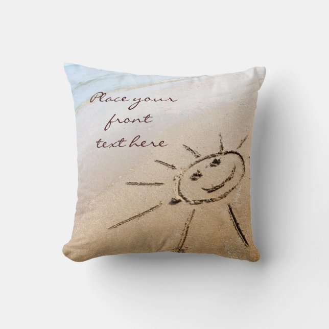 Die Sonne am Strand Kissen (Vorderseite)