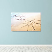 Die Sonne am Strand Leinwanddruck (Insitu (Holzboden))