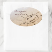 Die Sonne am Strand Ovaler Aufkleber (Tasche)