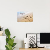 Die Sonne am Strand Poster (Heimbüro)