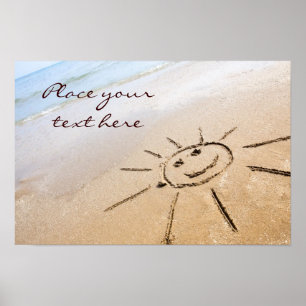 Die Sonne am Strand Poster