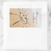 Die Sonne am Strand Rechteckiger Aufkleber (Tasche)