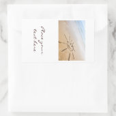 Die Sonne am Strand Rechteckiger Aufkleber (Tasche)