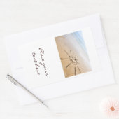 Die Sonne am Strand Rechteckiger Aufkleber (Umschlag)