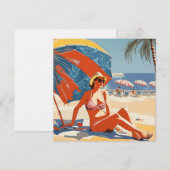 Die Sonne an der Riviera Feiertagskarte (Vorne/Hinten)
