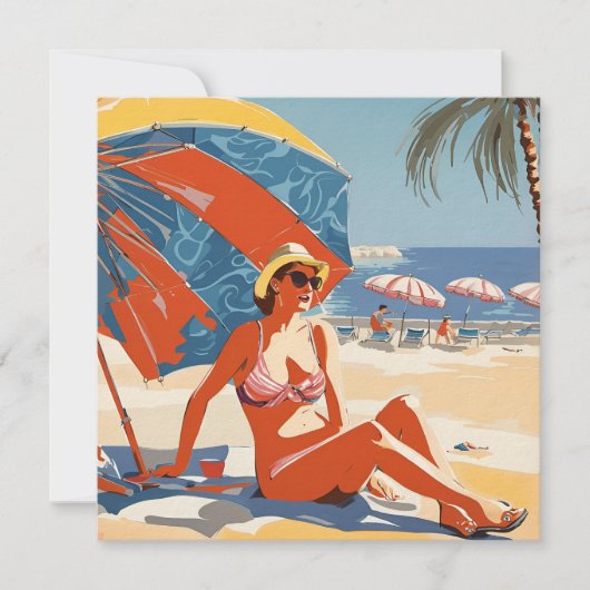 Die Sonne an der Riviera Feiertagskarte (Vorderseite)
