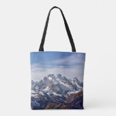 Die Sonne auf den Bergen Tasche (Rückseite)