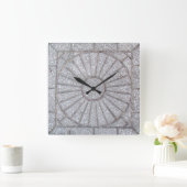 Die Sonne auf der Acrylwand Quadratische Wanduhr (Zuhause)