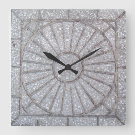 Die Sonne auf der Acrylwand Quadratische Wanduhr