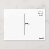 Die Sonne auf der Ozeanwelle mit wolkiger blauer L Postkarte (Rückseite)