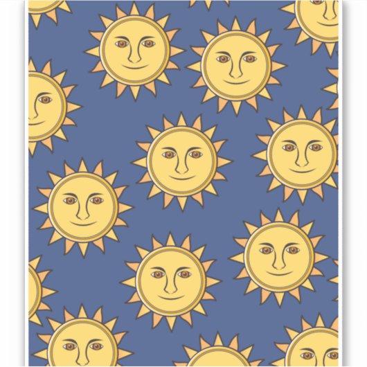 Die Sonne Aufkleber (Vorderseite)