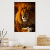 Die Sonne aufsaugen, König der Jungle Löwe II Poster (Küche)