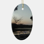 Die Sonne, der aufsteigende Mond über dem Arrowhad Keramik Ornament (Rechts)