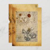 DIE SONNE, DER MOND UND DIE BASILISK-ANTIKA-PARKPL POSTKARTE (Vorne/Hinten)