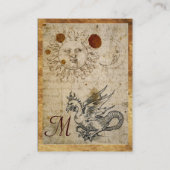 DIE SONNE DES MONDES UND DER BASILISKARTE VISITENKARTE (Rückseite)