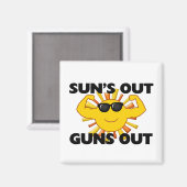 Die Sonne dreht aus Magnet (Vorderseite/Rückseite)