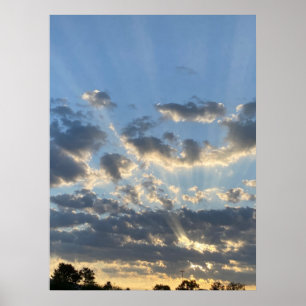 Die Sonne ☀️ durch die Wolken ⛅️ Poster