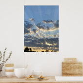 Die Sonne ☀️ durch die Wolken ⛅️ Poster (Küche)