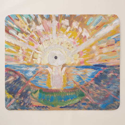 Die Sonne | Edvard Munch | Sherpadecke (Vorderseite (Horizontal))