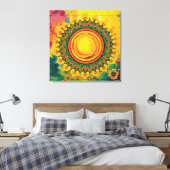 Die Sonne - Eingewickelte Leinwände Leinwanddruck (Insitu (Schlafzimmer))