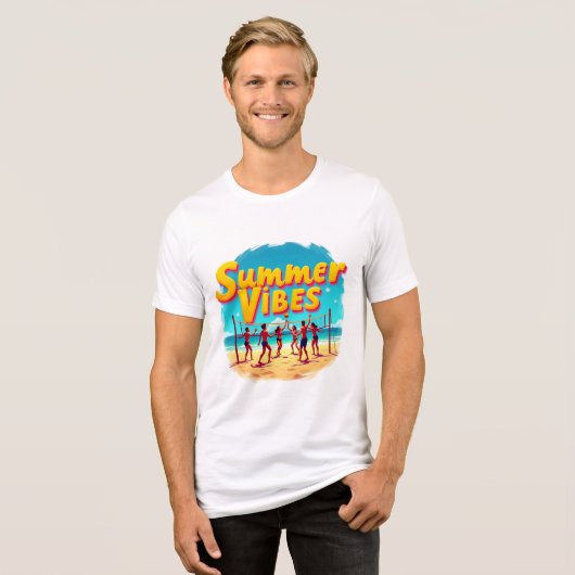 Die Sonne entfesseln: Sommerwoben entfesselt Tri-Blend Shirt (Vorderseite voll)