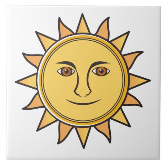 Die Sonne Fliese (Vorderseite)