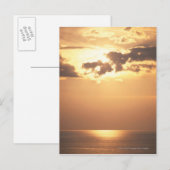 Die Sonne geht in den Ozean Postkarte (Vorne/Hinten)