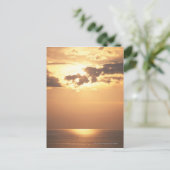 Die Sonne geht in den Ozean Postkarte (Stehend Vorderseite)