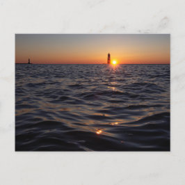 Die Sonne geht nach Frankfort Postkarte