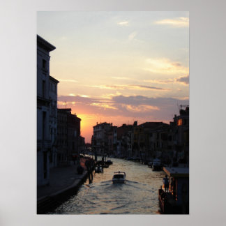 Die Sonne geht nach Venedig Poster