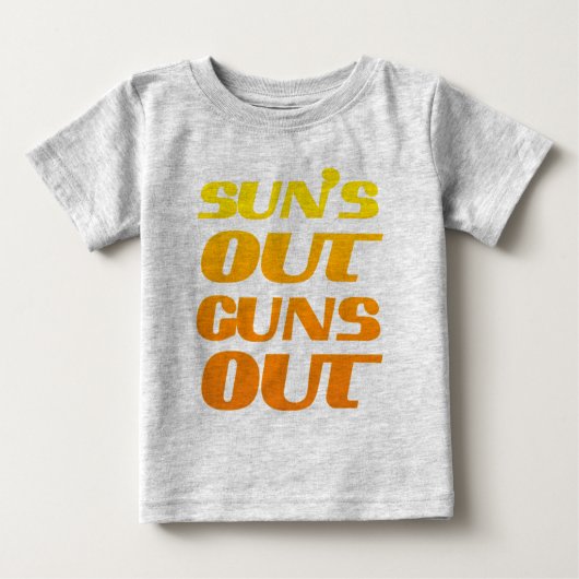 DIE SONNE GIBT FITNESS UND GYM AUS. BABY T-SHIRT (Vorderseite)