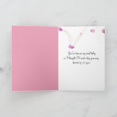 Die Sonne hält einen Kaffee-Cup ab Karte (Innenseite)