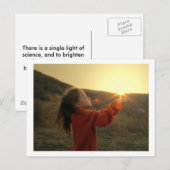 Die Sonne halten Postkarte (Vorne/Hinten)