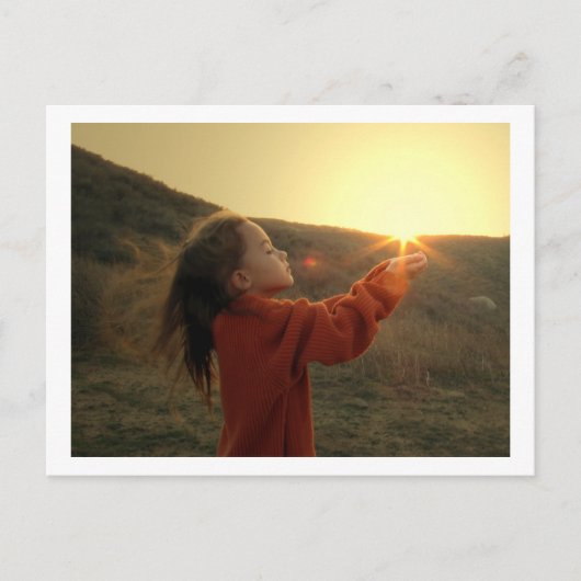 Die Sonne halten Postkarte (Vorderseite)