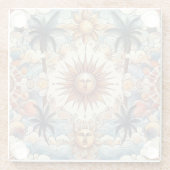 Die Sonne im Paradies Glasuntersetzer (Rückseite)