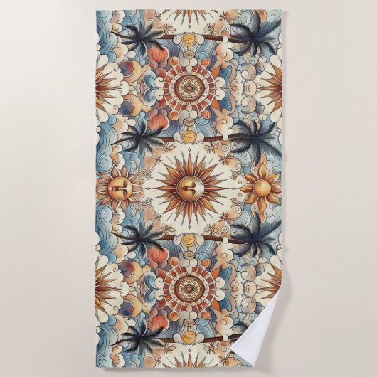 Die Sonne im Paradies Strandtuch (Vorderseite)