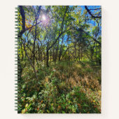 Die Sonne im Uni-Ruled-Notebook der Bäume Notizblock (Vorderseite)