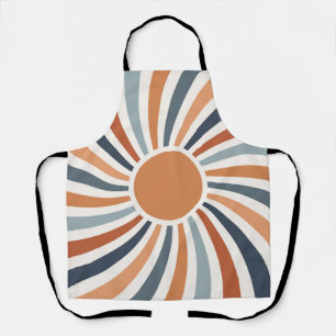 Die Sonne in einem bunten Retro-Design gelassen Schürze