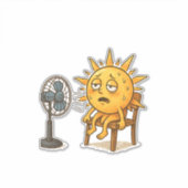 Die Sonne in einer heißen Pause Aufkleber (Vorderseite)