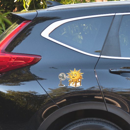 Die Sonne in einer heißen Pause Aufkleber (Auto Seite)