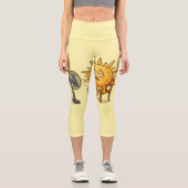 Die Sonne in einer heißen Pause Capri Leggings (Vorderseite)